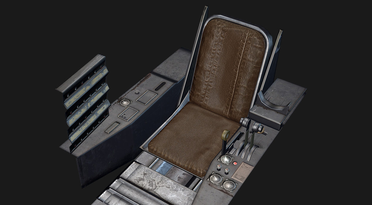 Messerschmitt ME262 - Textured bottom front view