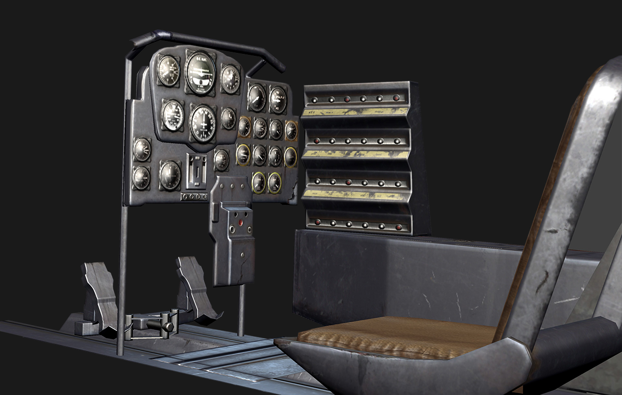 Messerschmitt ME262 - Textured bottom front view