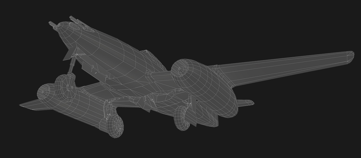 Messerschmitt ME262 - Wireframe